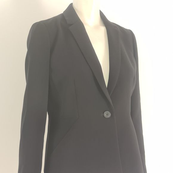 HOBBS Black Blazer Jacket Size UK 12 EU 40 Double-Breasted Formal Office Party - Picture 6 of 8